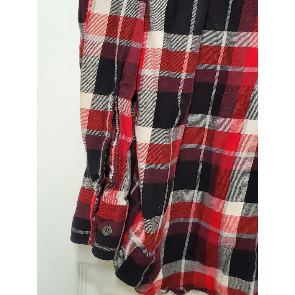 The Foundry Supply Co Flannel Shirt Men’s 2XL Red Black Plaid Long Sleeve - Picture 10 of 12